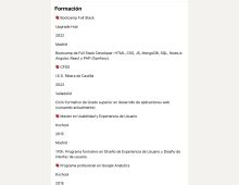 Curriculum personal